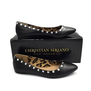 Black Studded Flats